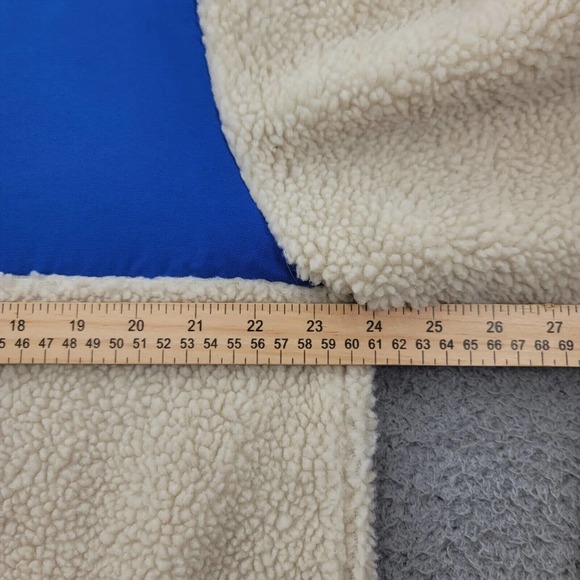 Aeropostale Jacket Mens XL Tan Blue Pockets Full Zip Preppy Sherpa Colorblock - Picture 9 of 11